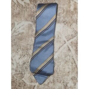 Christian Dior Blue Striped All Silk Tie
